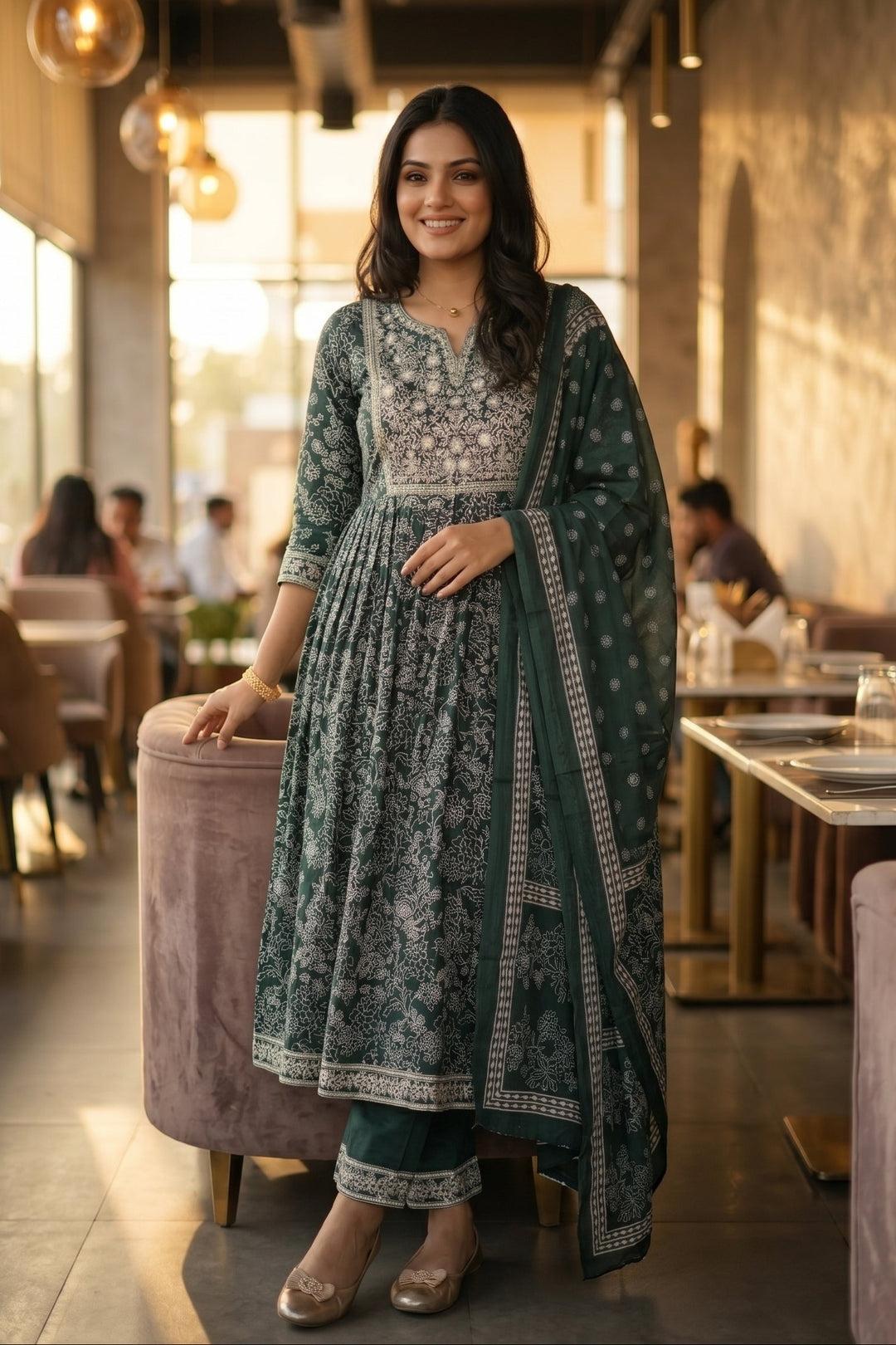 Festive Feels Naira Cut Kurti Set