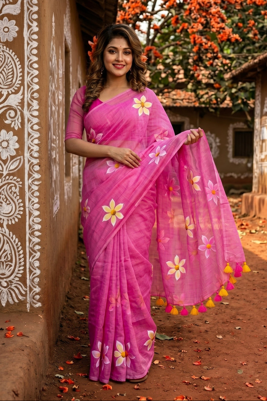 Kanak Pushpo Mul Cotton Saree