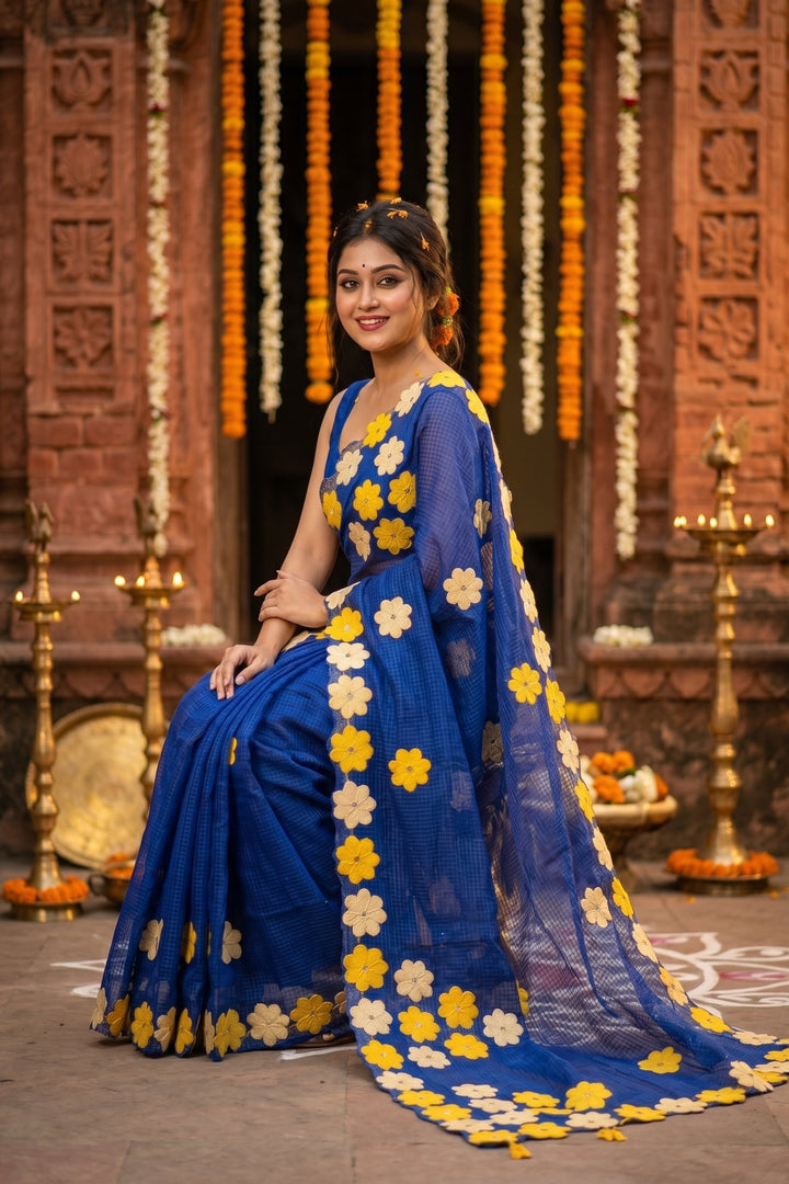 Surobhilata Reshom Kota Applique Saree