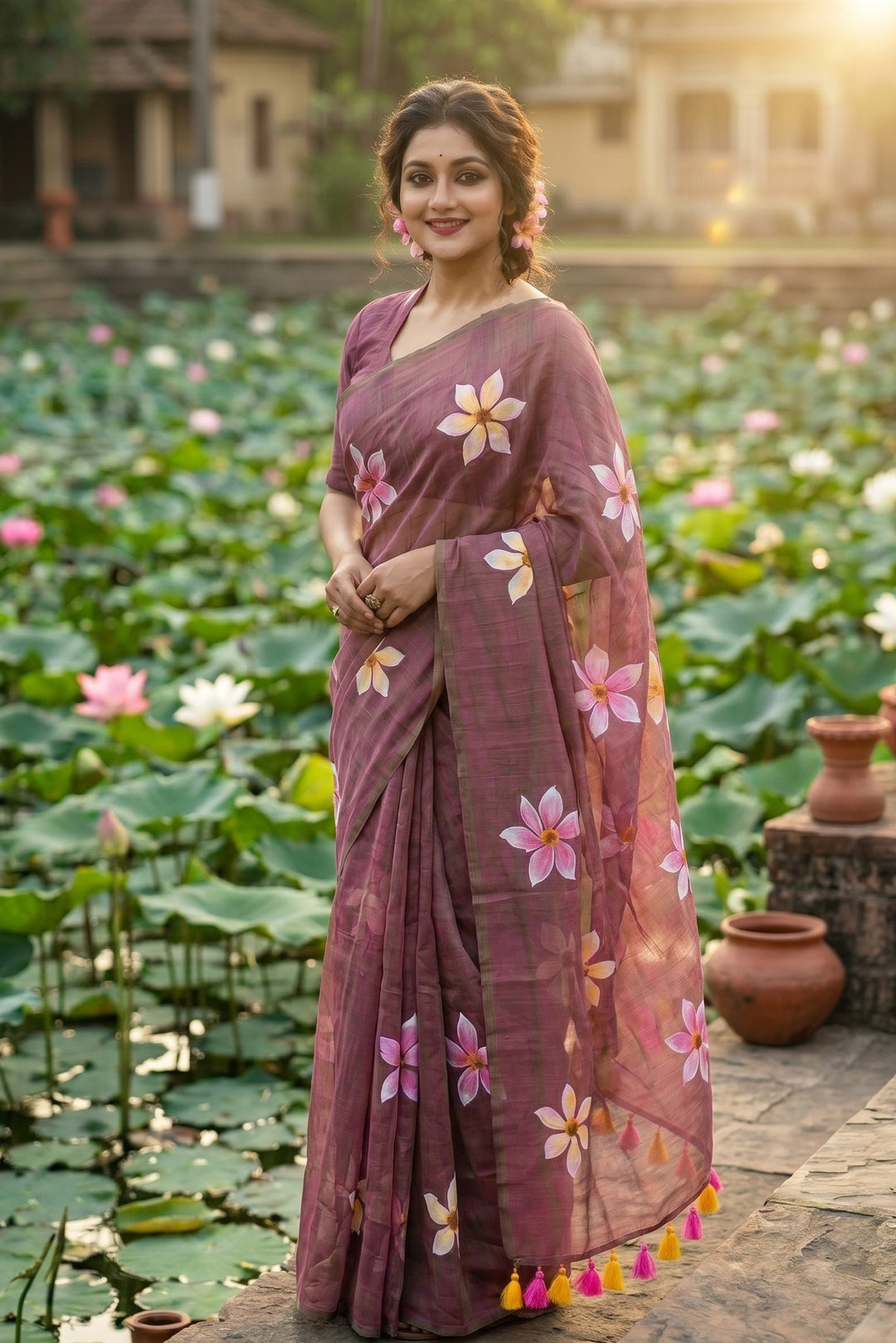 Kanak Pushpo Mul Cotton Saree