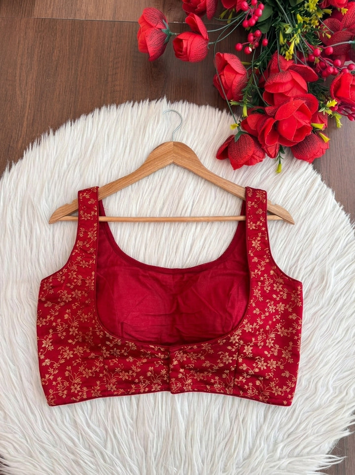 Golden Touch-Katan Banarasi Silk Blouse