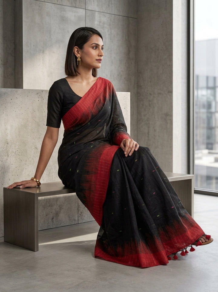 Untamed Passion Handloom Ikkat Saree