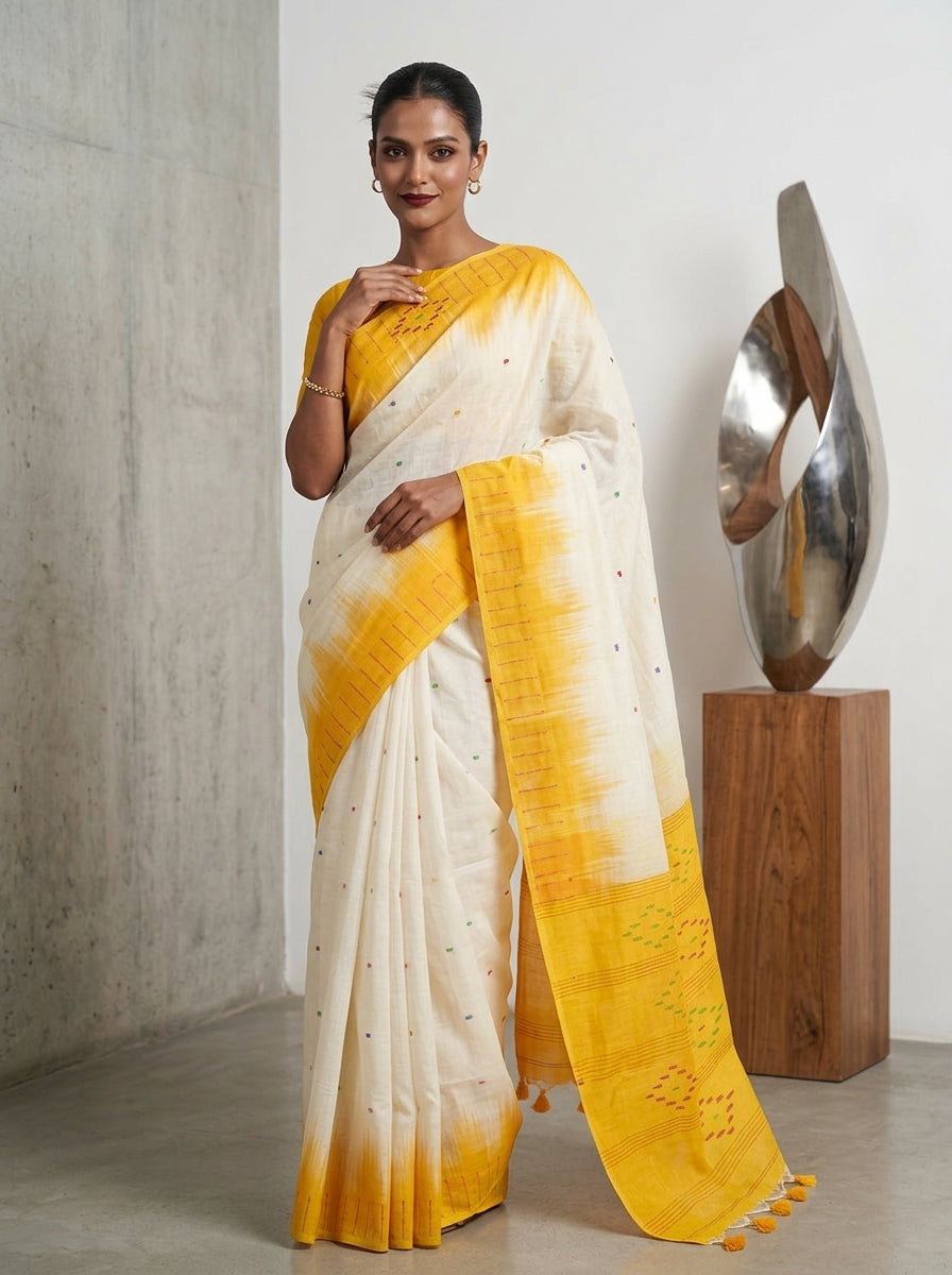 Untamed Passion Handloom Ikkat Saree
