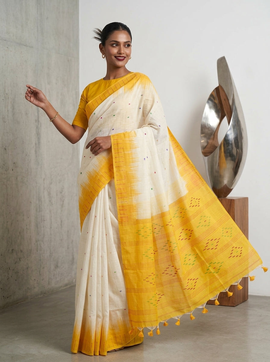 Untamed Passion Handloom Ikkat Saree
