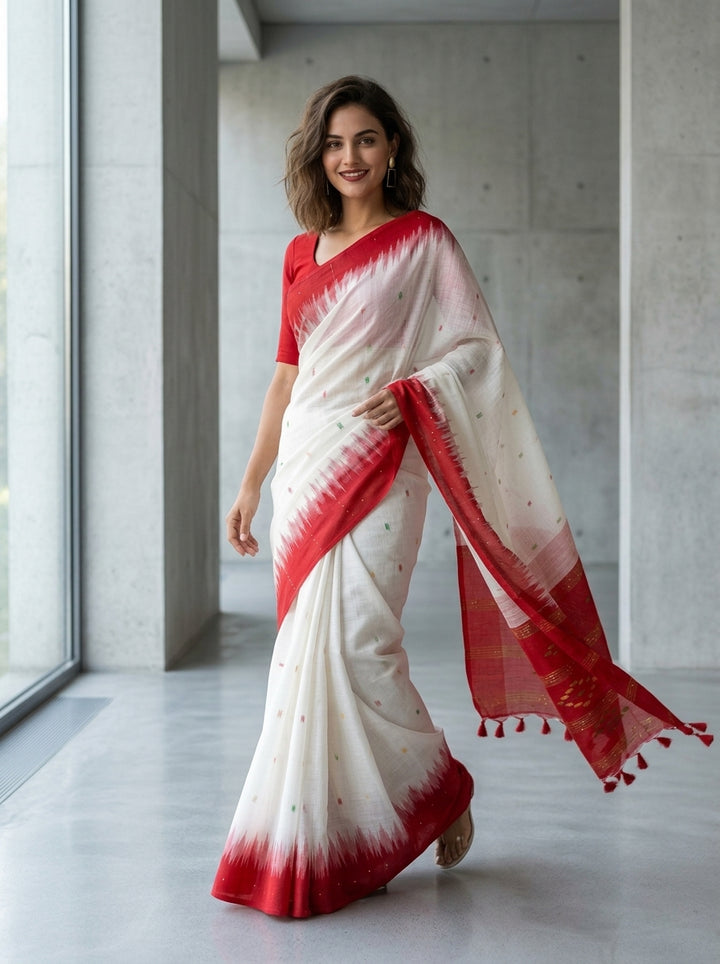 Untamed Passion Handloom Ikkat Saree