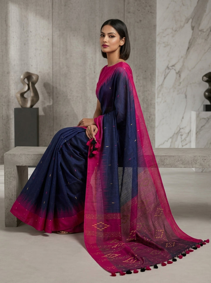 Untamed Passion Handloom Ikkat Saree