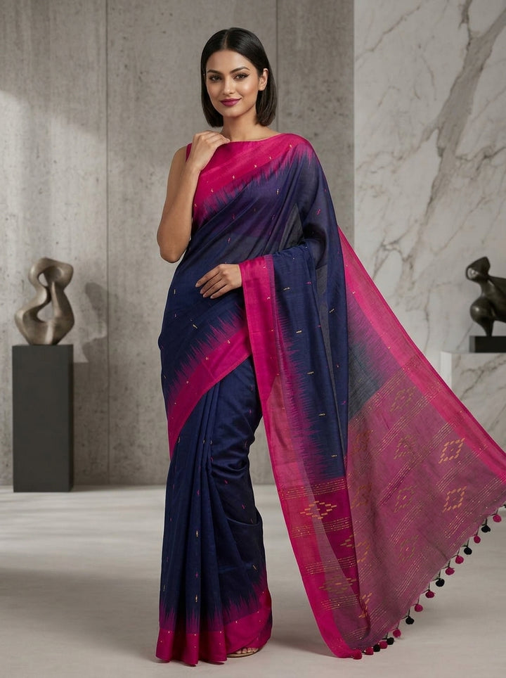 Untamed Passion Handloom Ikkat Saree