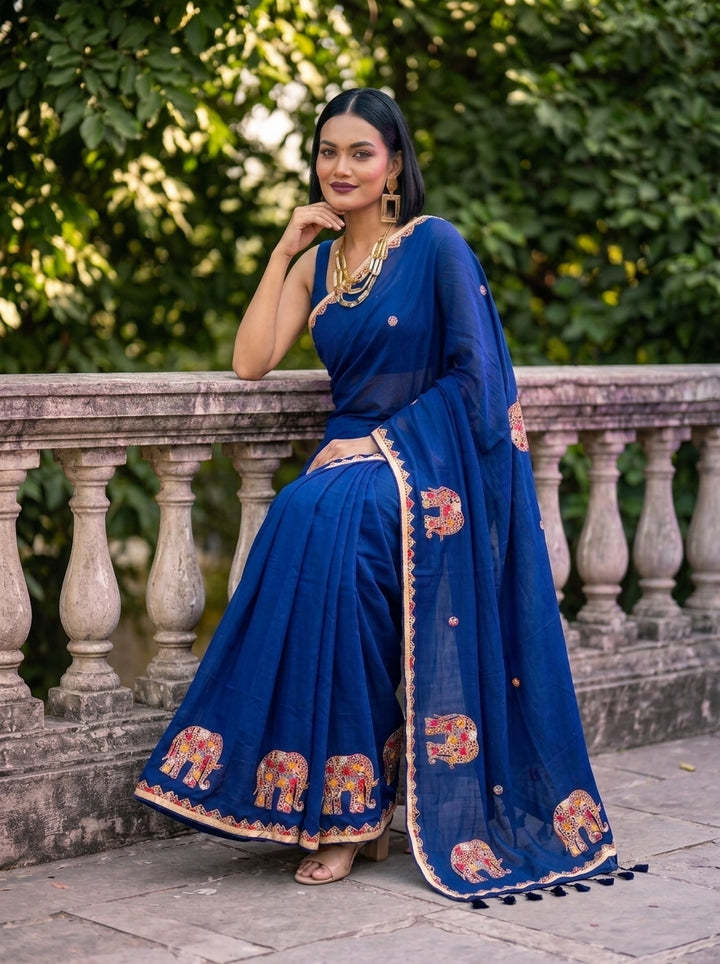 The Artisan Procession Mul Cotton Saree