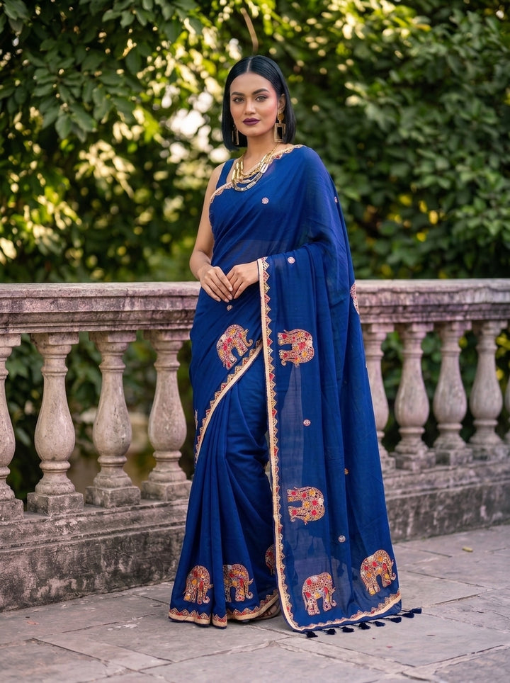 The Artisan Procession Mul Cotton Saree