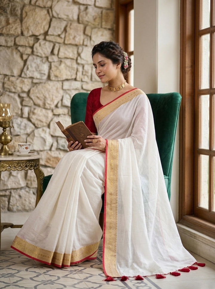The Minimal Muse Mul Cotton Saree