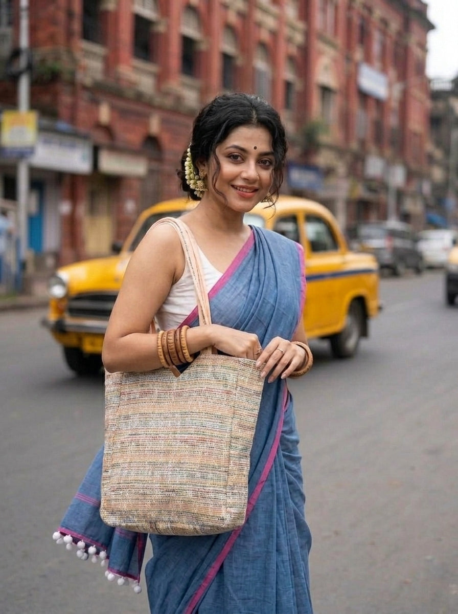 The Woven Chapter – Handcrafted Tote Bag