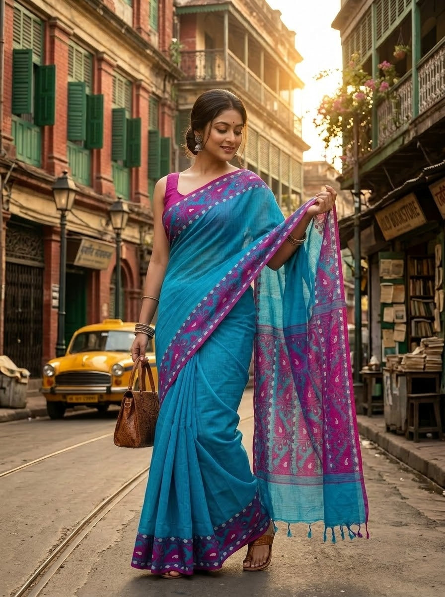 Prothom Boishakh(প্রথম বৈশাখ) Premium Kota Jamdani Saree