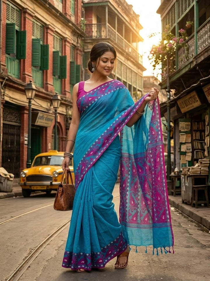 Prothom Boishakh(প্রথম বৈশাখ) Premium Kota Jamdani Saree