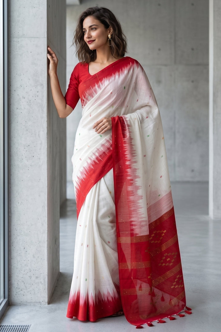 Untamed Passion Handloom Ikkat Saree