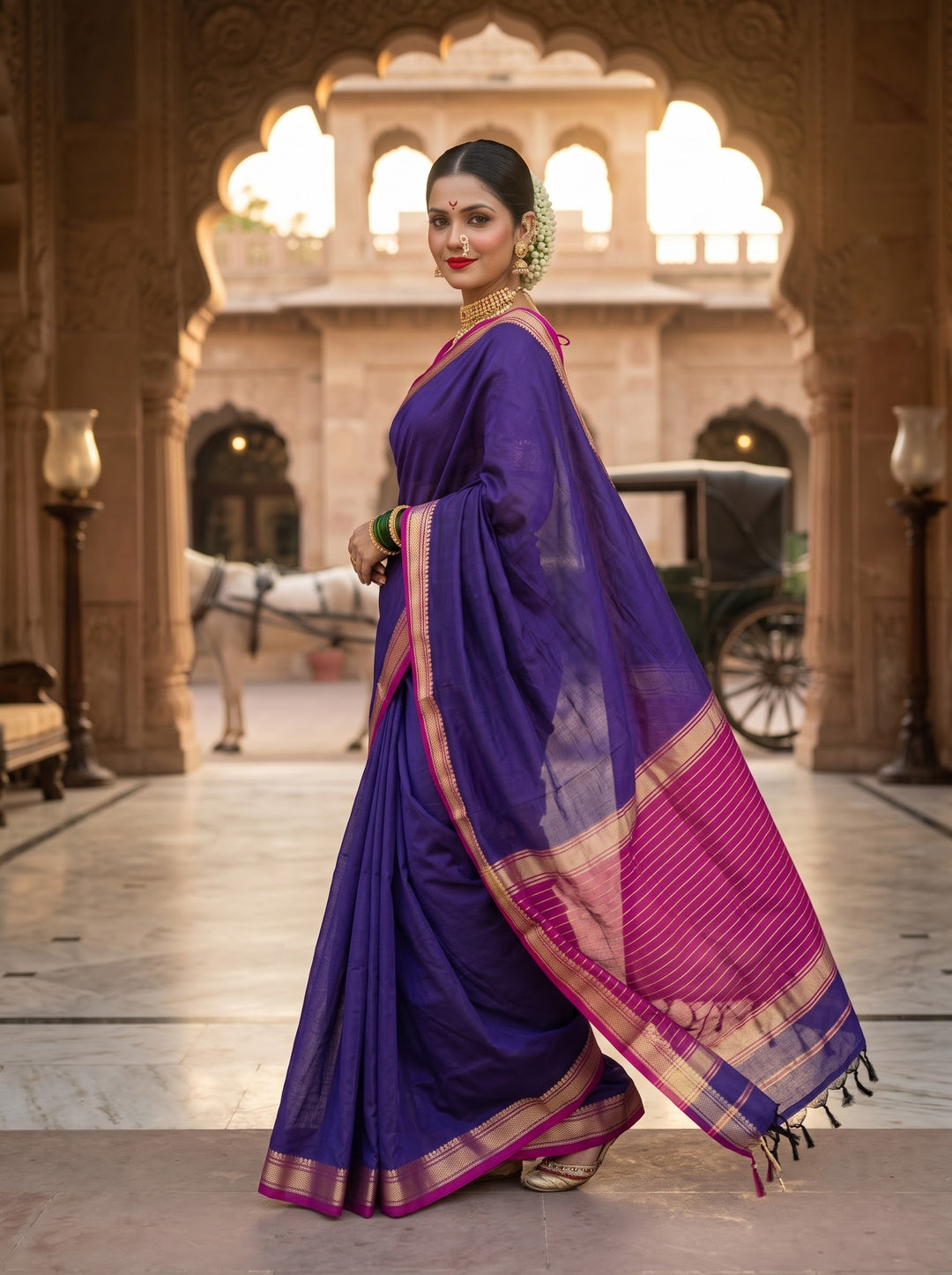 Navi Saaj - Muga Maheswari Cotton Saree