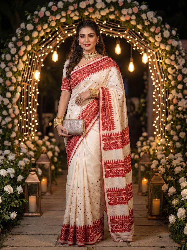Riwaayat of Light – Kathiyawari Work Fancy Silk Saree