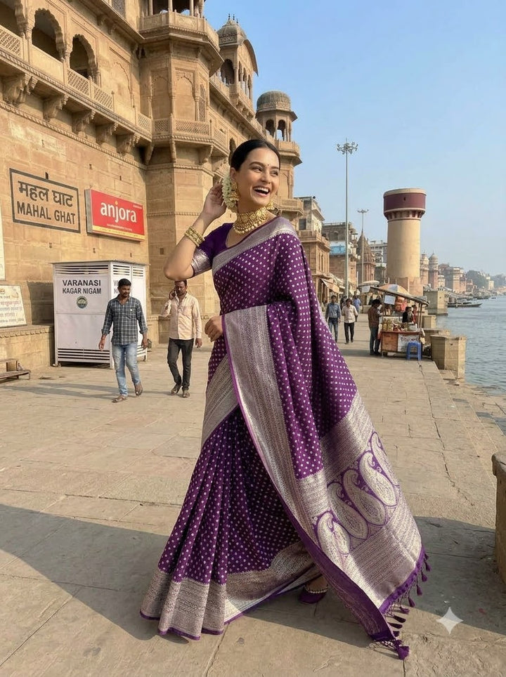 The Queen You Are Crepe Khaddi Silk Saree
