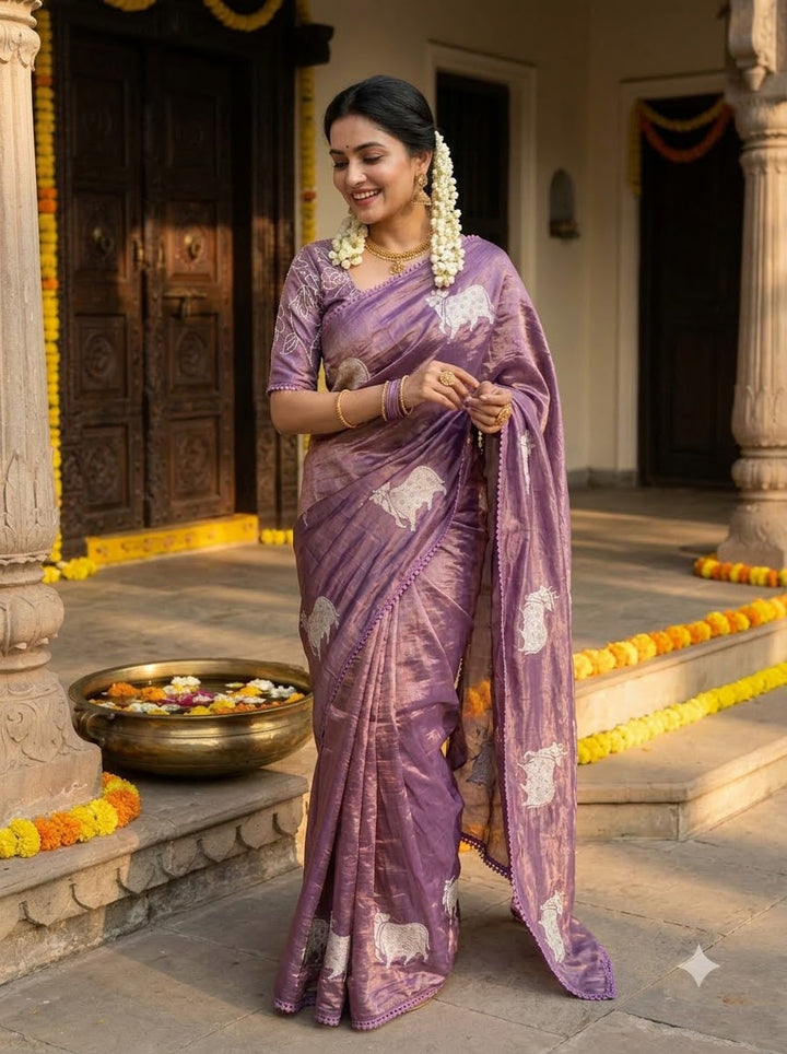 Blessings of Tradition Crush Silk Saree