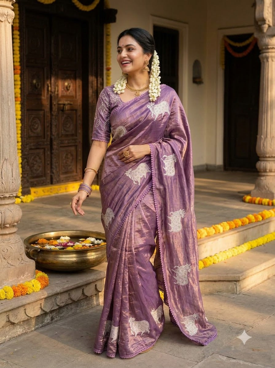 Blessings of Tradition Crush Silk Saree