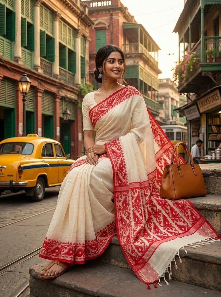 Prothom Boishakh(প্রথম বৈশাখ) Premium Kota Jamdani Saree