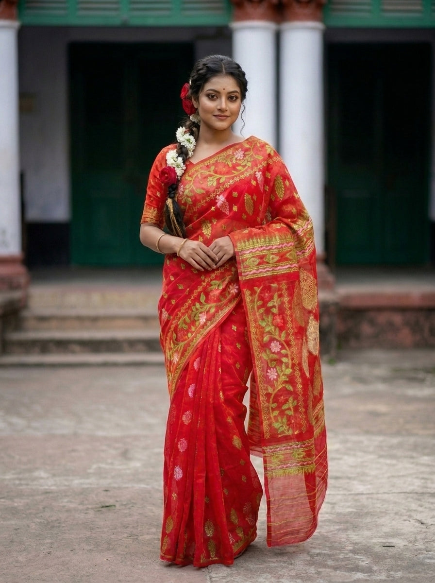 Divyashree Bengal Jamdani Saree