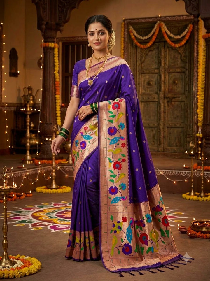 Shahi Kanjivaram Paithani Silk Saree