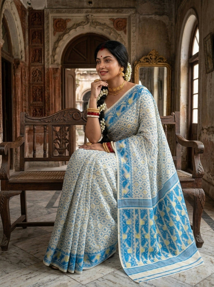 Swarnamayi Jamdani Saree
