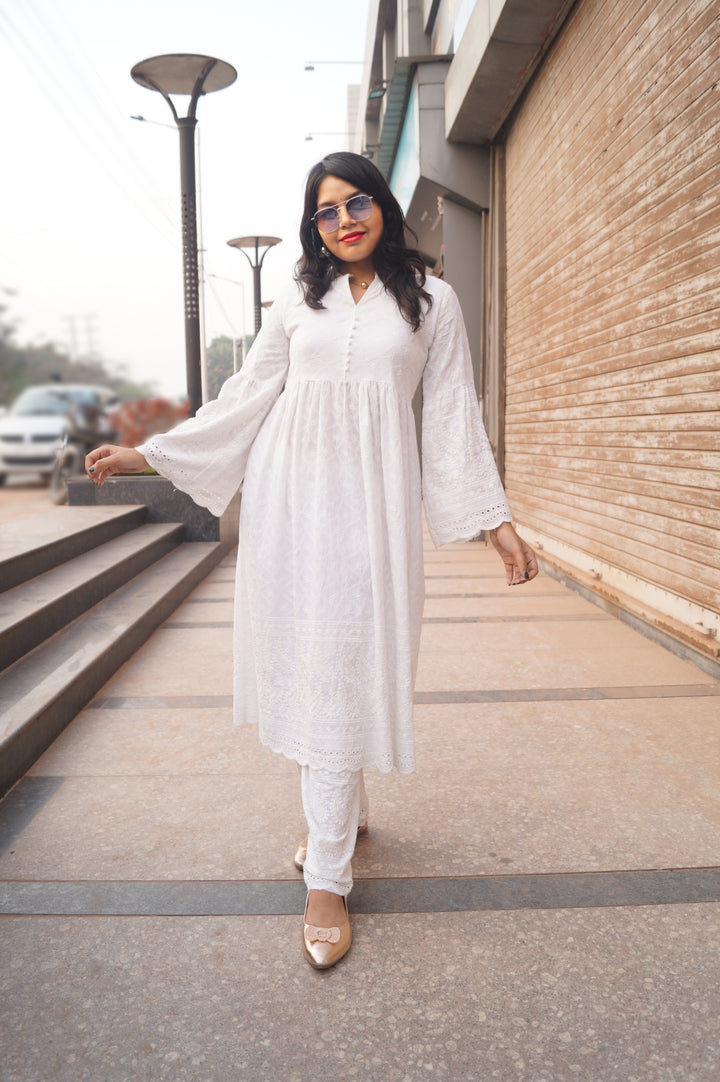 From The 70s -Chickankari Kurti Set