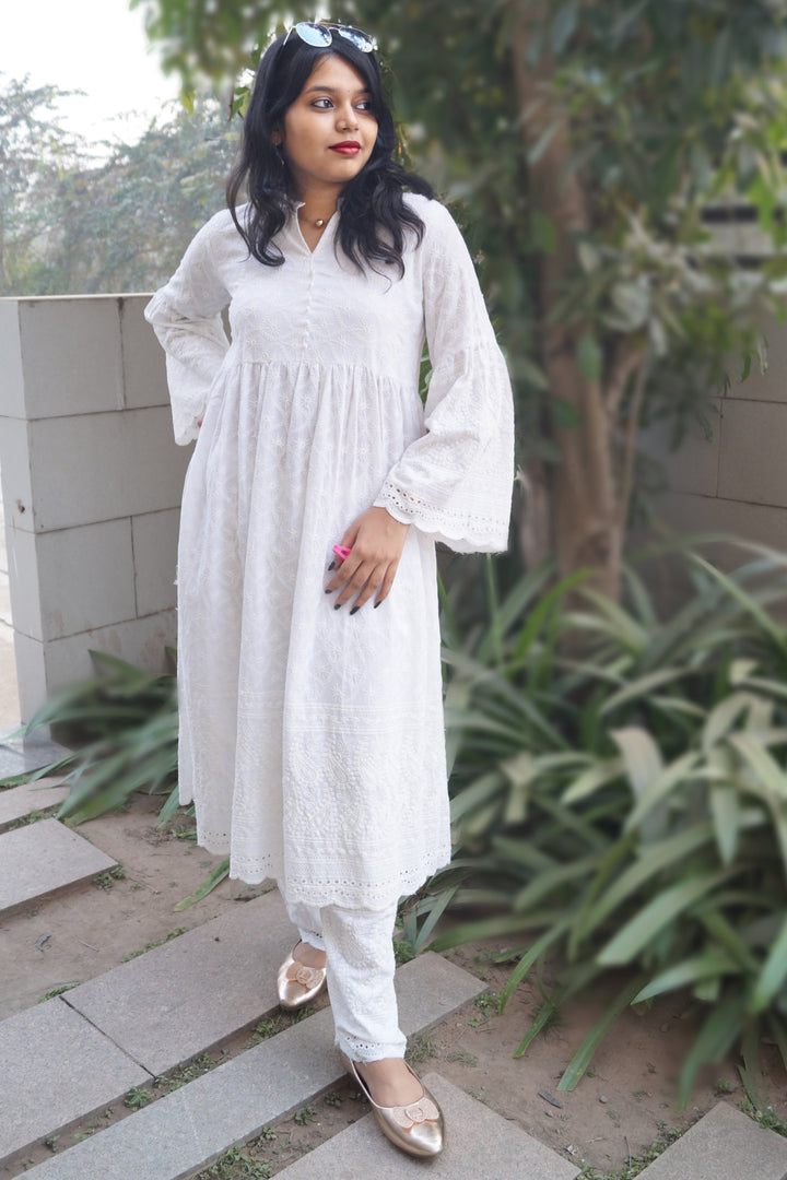 From The 70s -Chickankari Kurti Set