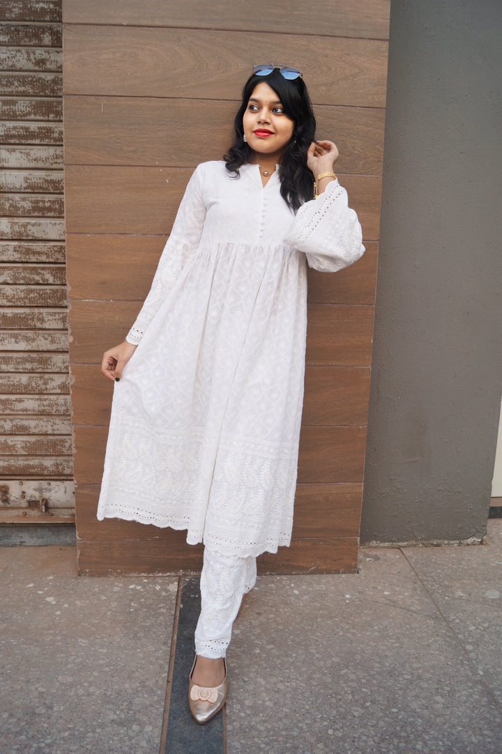 From The 70s -Chickankari Kurti Set