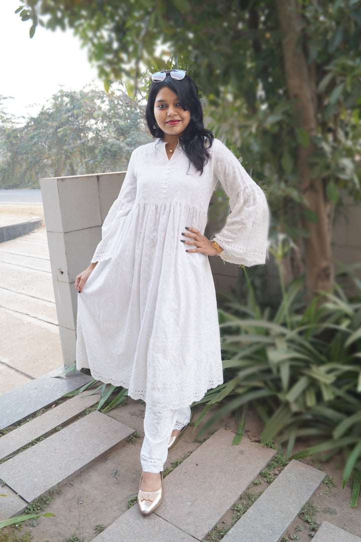 From The 70s -Chickankari Kurti Set