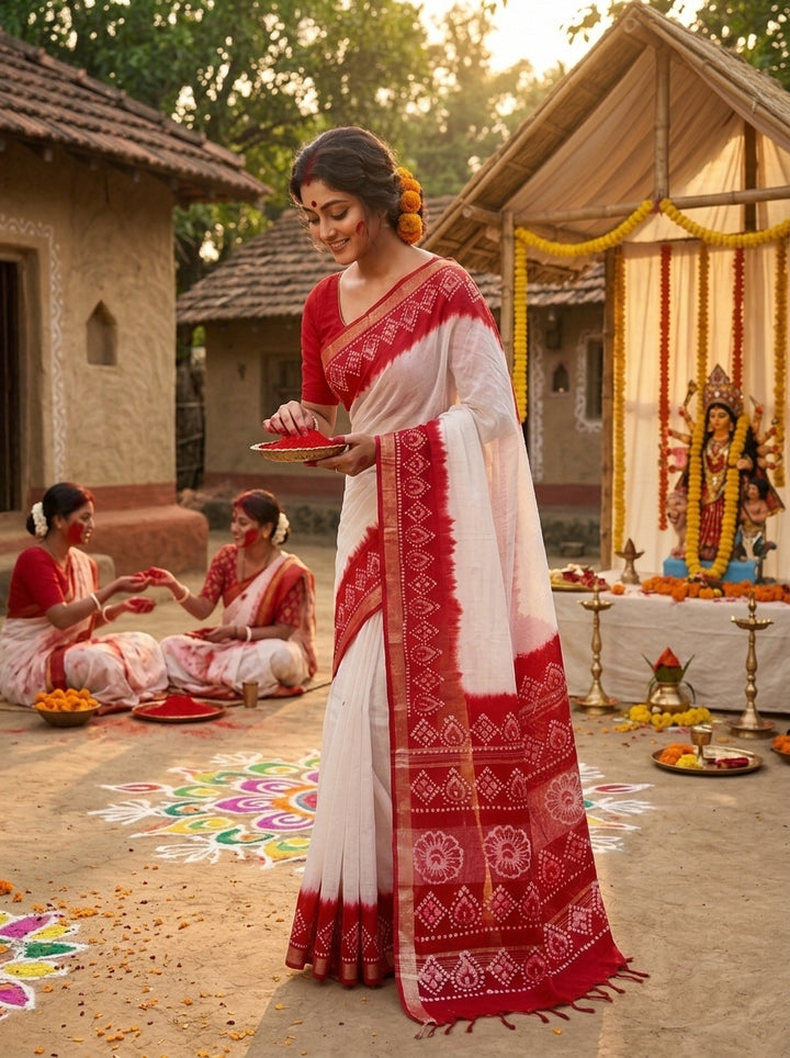 Mrinmoyee (মৃন্ময়ী) Cotton Linen Saree