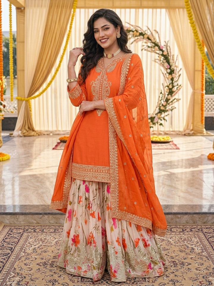 Enticing Bliss Designer Sharara Set