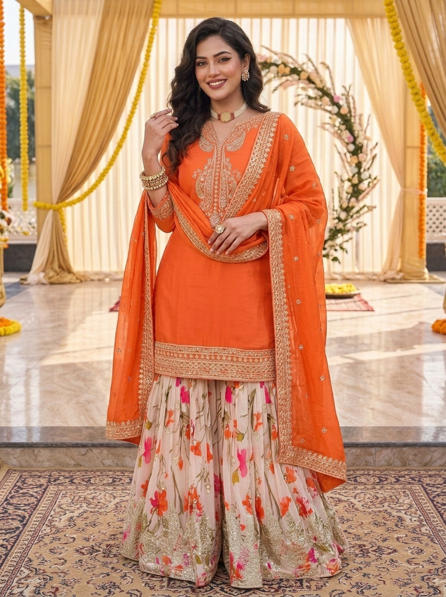 Enticing Bliss Designer Sharara Set