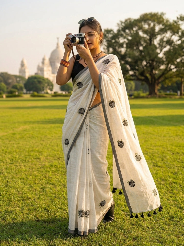 Sunrose Elegance Mul Cotton Saree