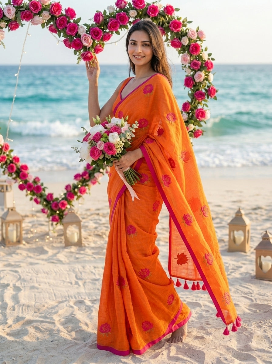 Sunrose Elegance Mul Cotton Saree