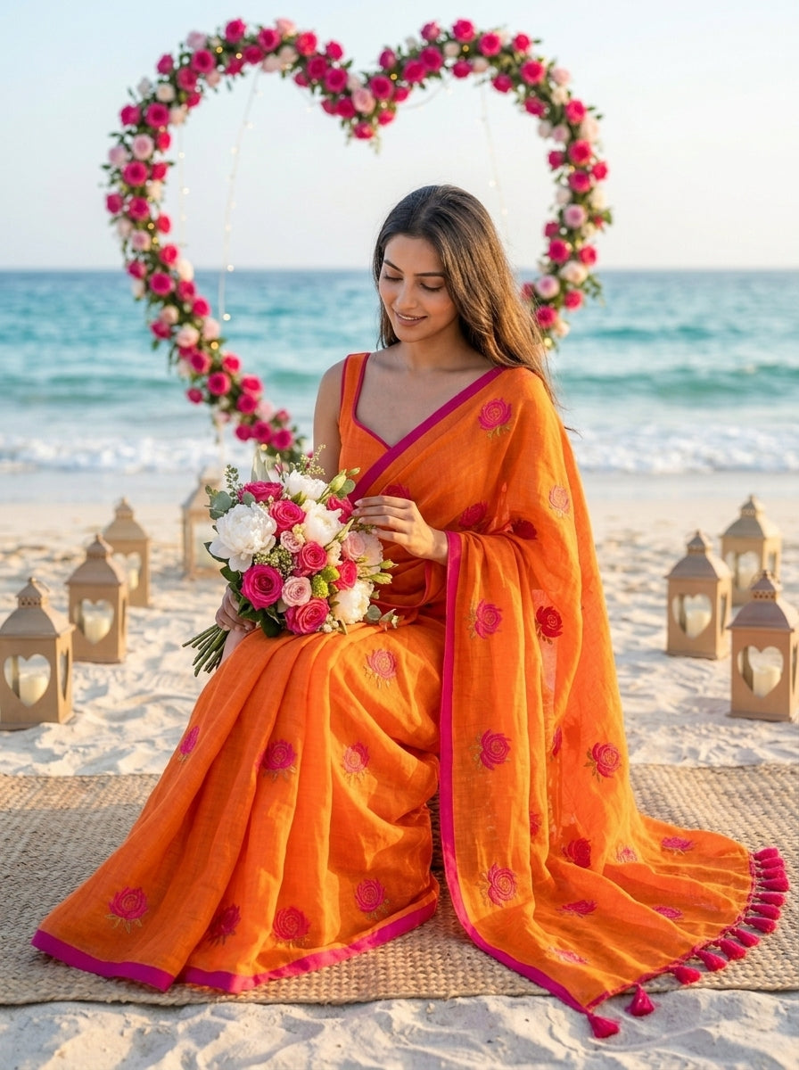Sunrose Elegance Mul Cotton Saree