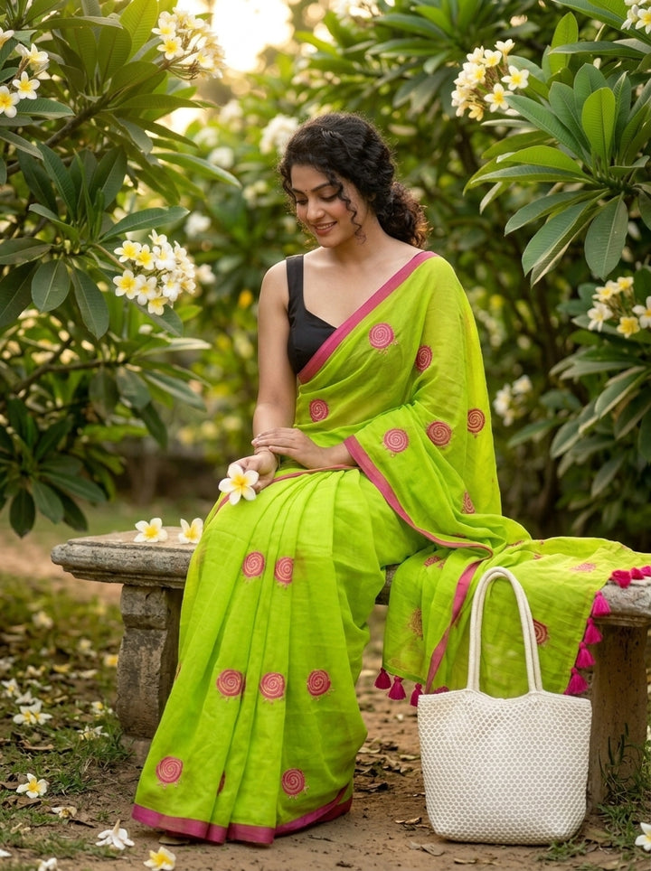 Sunrose Elegance Mul Cotton Saree