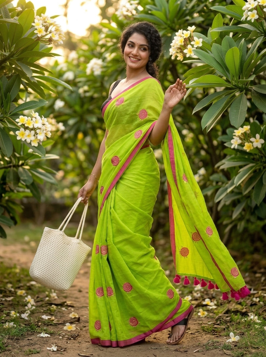 Sunrose Elegance Mul Cotton Saree