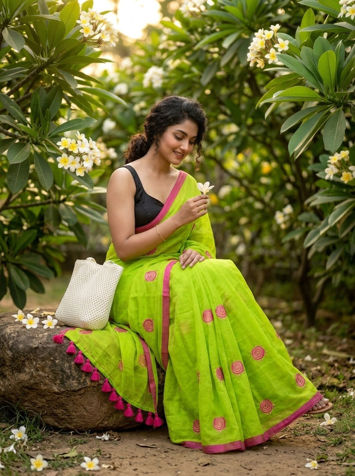 Sunrose Elegance Mul Cotton Saree