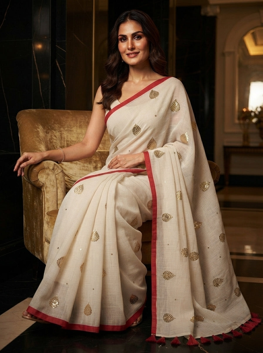 Mandarin Muse Mul Cotton Saree