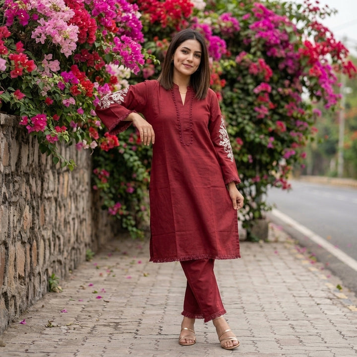 Sunset Breeze Cotton Kurti Set