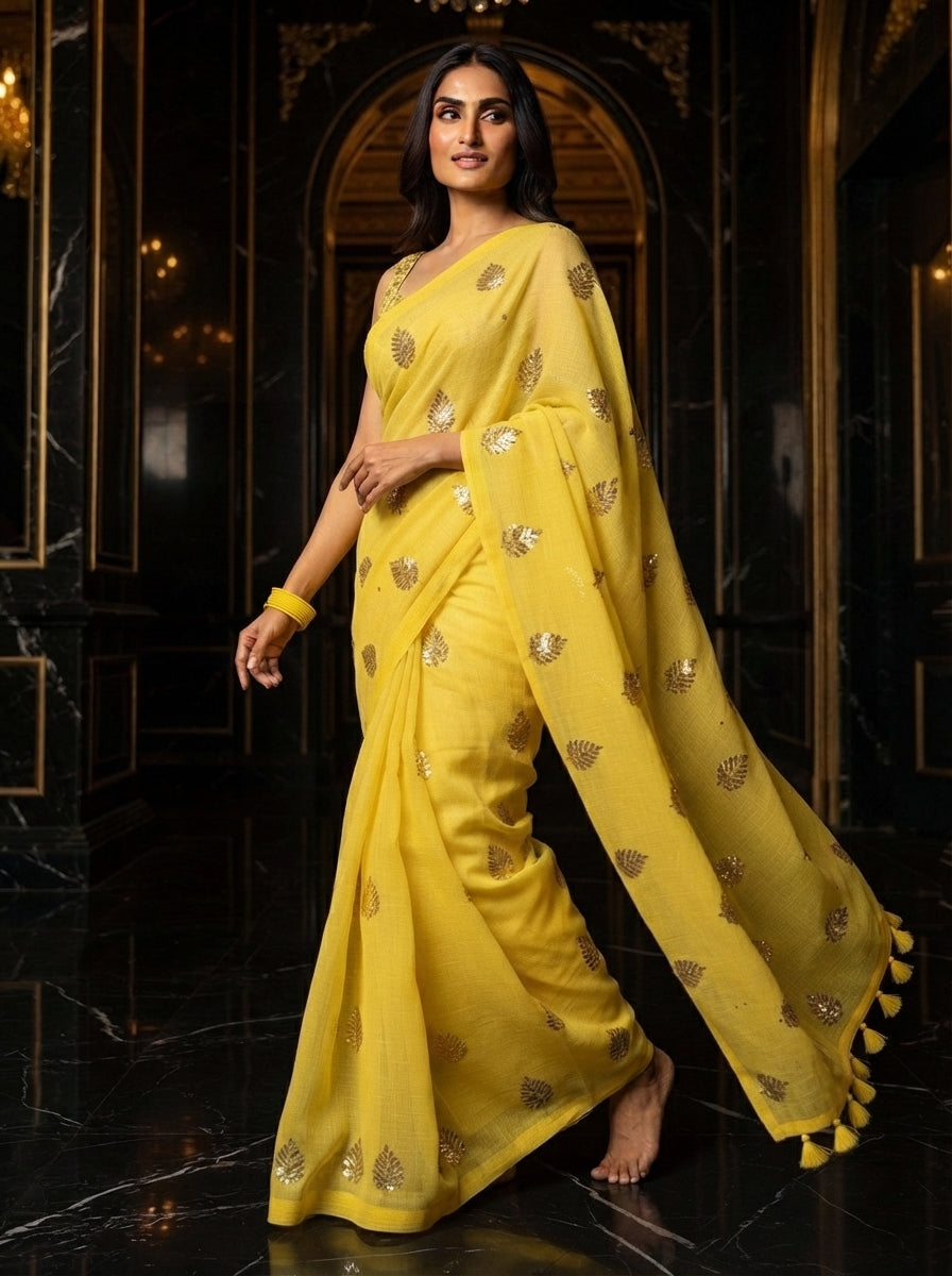 Mandarin Muse Mul Cotton Saree