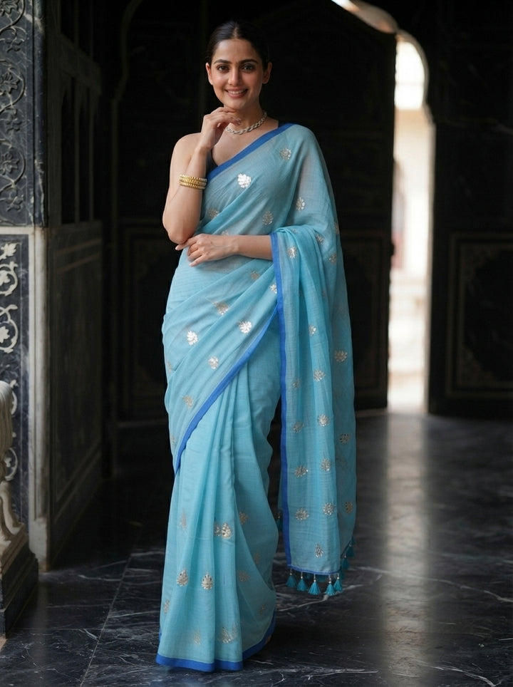 Mandarin Muse Mul Cotton Saree