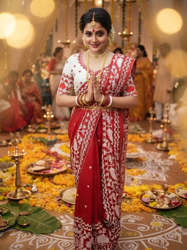 Pavitra -Wedding Collection(Saree With Blouse Combo)
