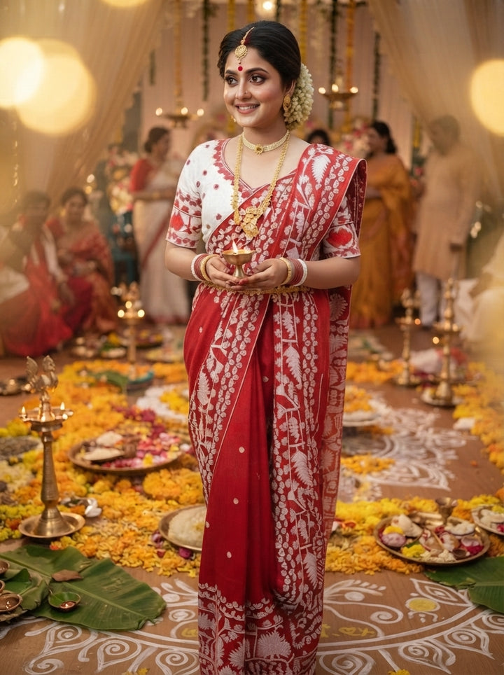 Pavitra -Wedding Collection(Saree With Blouse Combo)