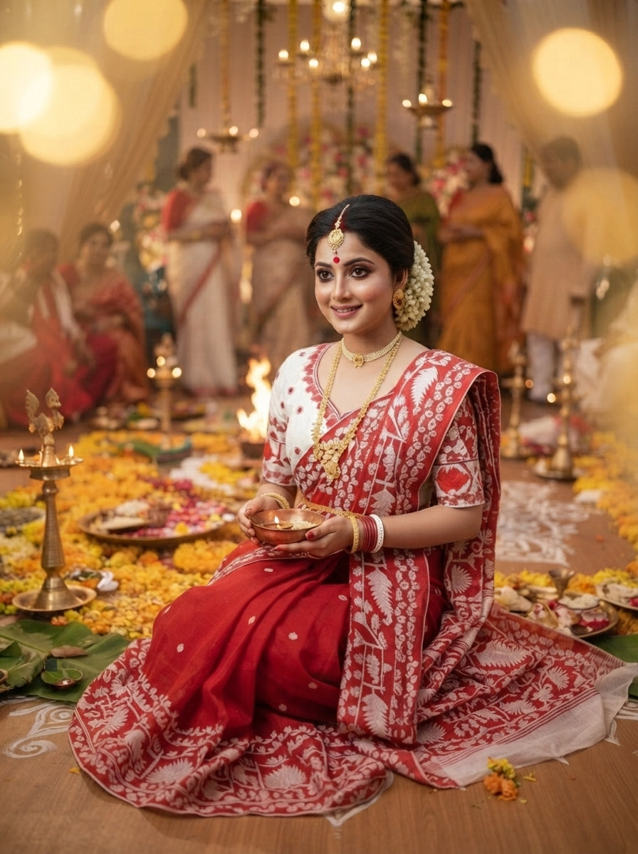 Pavitra -Wedding Collection(Saree With Blouse Combo)