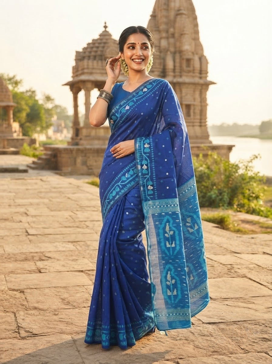 Nirob Prem Bengal Dhakai Jamdani Saree
