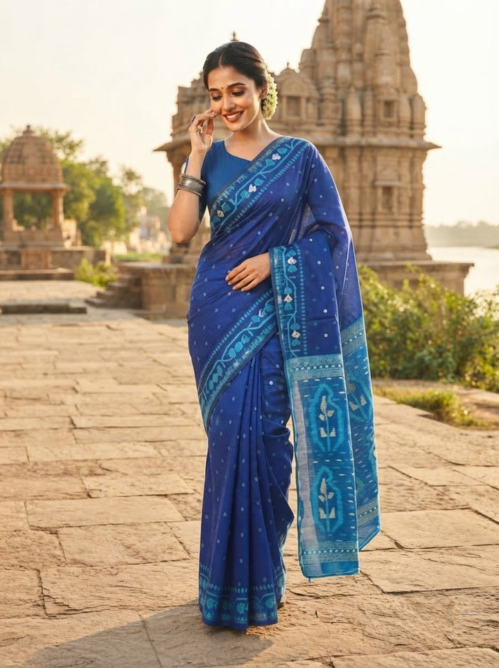 Nirob Prem Bengal Dhakai Jamdani Saree