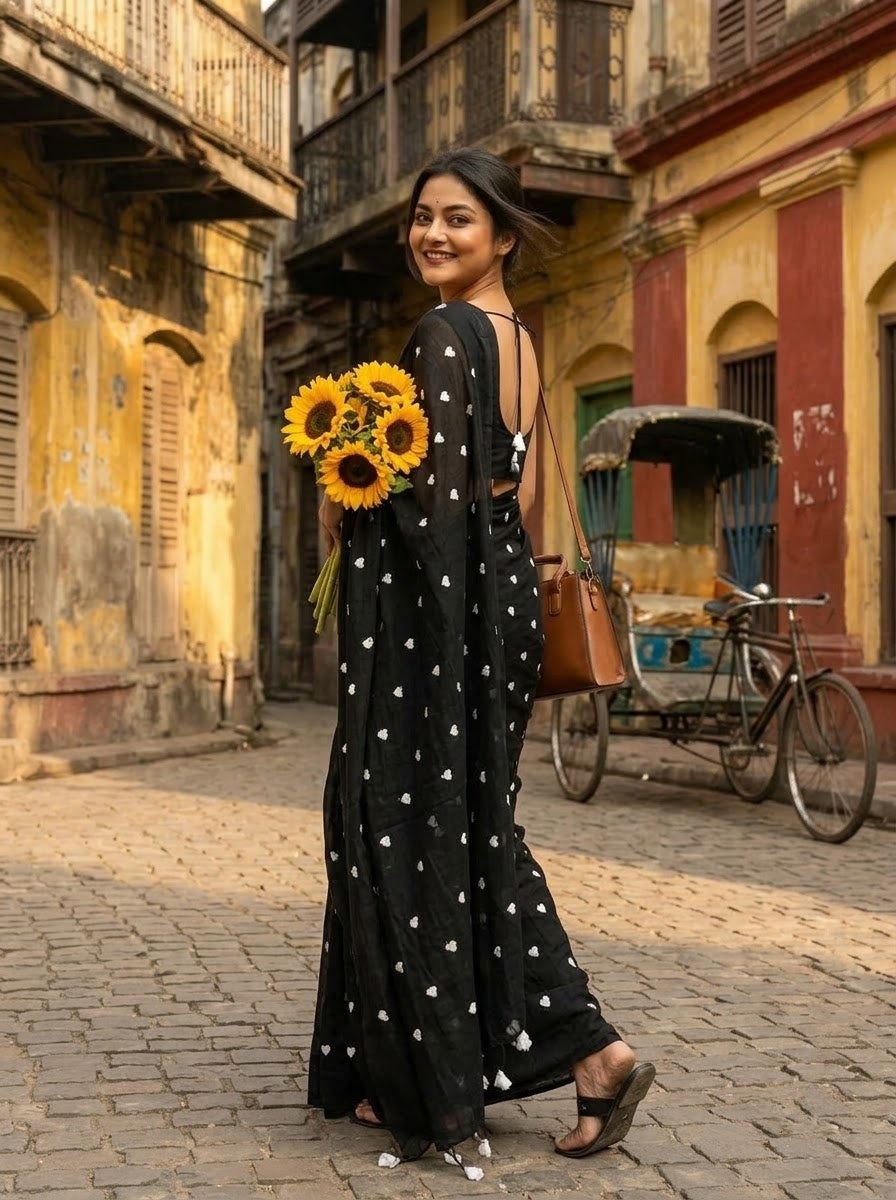 Endless Love – Khadi Cotton Embroidery Saree
